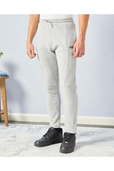 REDTAG Senior Boys Grey Ottoman Track Pants