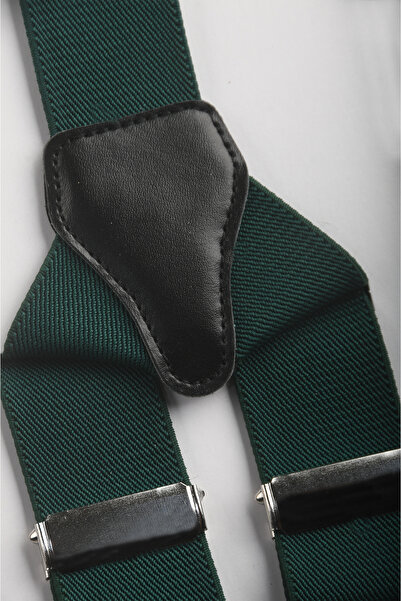 DeepSEA Unisex Πράσινο Δερμάτινο Ελαστικό Ρυθμιζόμενο Μεταλλικό Κλιπ Παντελόνι 2602025