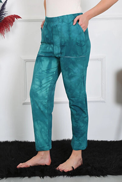 alfa expres Clothing Women's Cotton Pocketed 3 Thread Bottom Sweatpants Turquoise