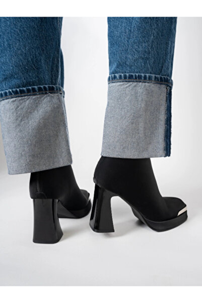 Heyzen PLATFORM TOPUKLU İTHAL KUMAŞ BOT SİYAH