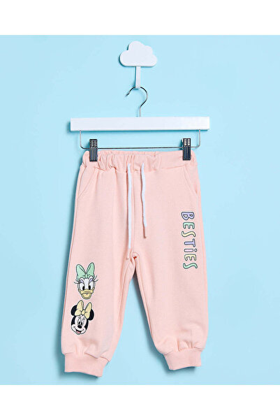 REDTAG بنطال رياضي مطبوع عليه صورة ديزي للبنات الرضع باللون الوردي