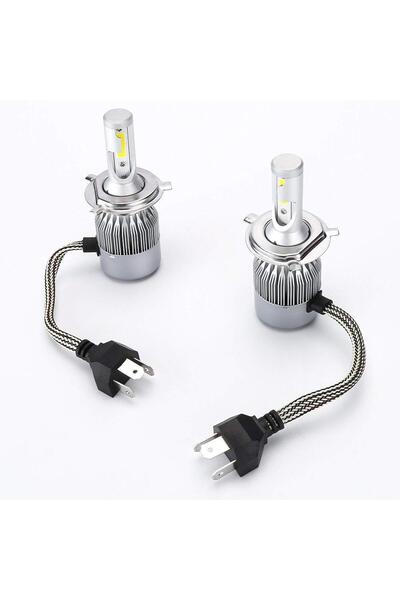 XL Set of 2 LED C6 H4 lamps with two phases ALBA light temperature 6500K power 55W