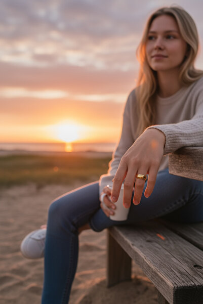 Hakan Güler Kuyumculuk 14 Ayar Altın Düz Bombeli Alyans – 8 mm