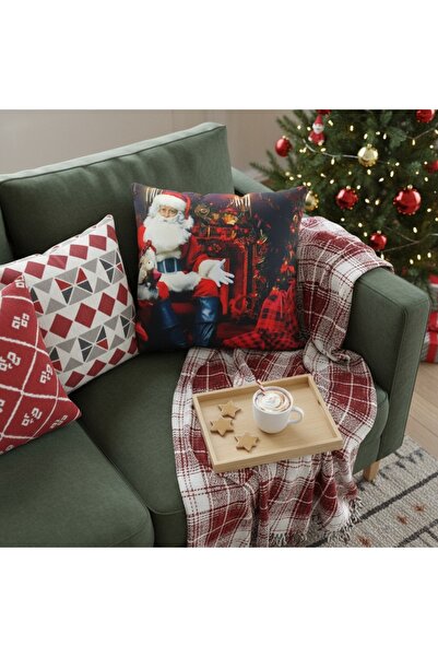 OEM Decorative Christmas pillowcase, with inner zipper, polyester, 6220-2508