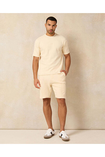 REDTAG Men Ivory Lounge Shorts