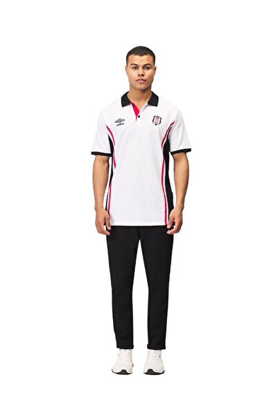 Beşiktaş Original Licensed White Polo Neck T-Shirt