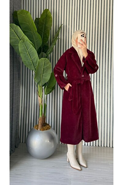 Molly Nelly Women's Angora Fur Soft Long Coat