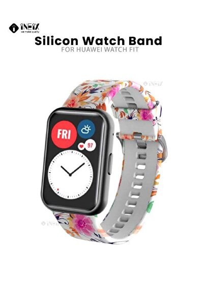 ineix حزام بديل من السيليكون مطبوع وملون لساعة هواوي فيت