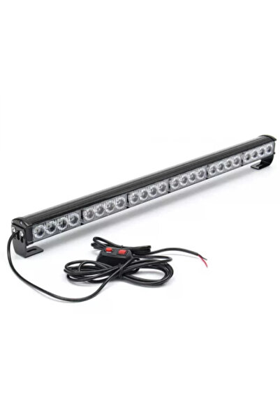KAPOTO 70cm 7 Fonksiyonlu 24 Led Off Road Çakar Bar 9V-30V 4x4 Beyaz Projektö...