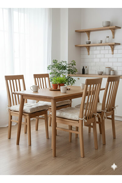 Mirayra Tekstil Pofidik Sandalye Minderi, Bağcıklı 40x40 Ebatlarında Minder