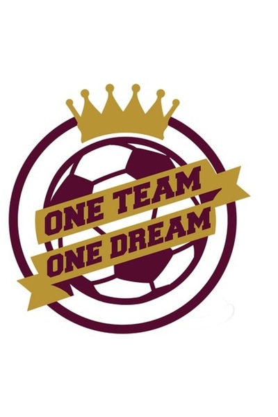 OEM Autocolant motivațional „O echipă, un vis” fotbal cu coroană de aur, vini...