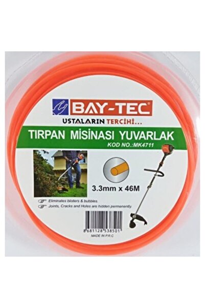 hırdavatevreni BAY-TEC TIRPAN MİSİNASI YUVARLAK 3.3MM x 46 MT