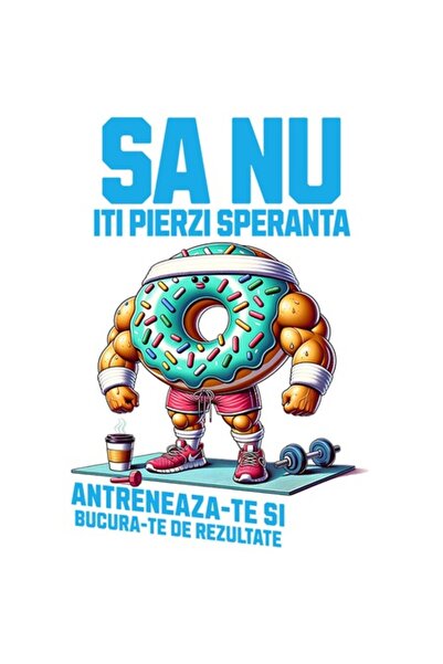 OEM Gogoașă glazurată colorată cu mușchi - Autocolant motivațional „Nu-ți pie...