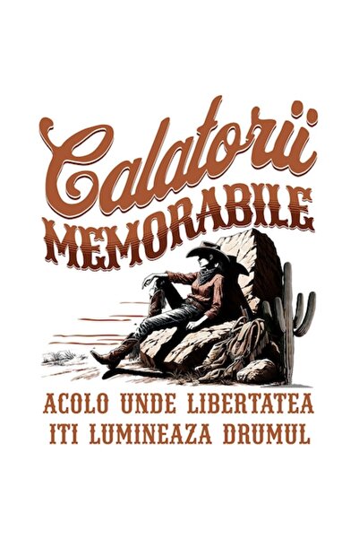 OEM Αυτοκόλλητο — Γυναίκα στην Άγρια Δύση, κάκτος, στολή καουμπόισσας, ρουμαν...