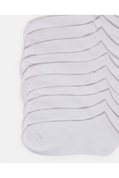 REDTAG Men White Plain Socks Set (10 Pairs)