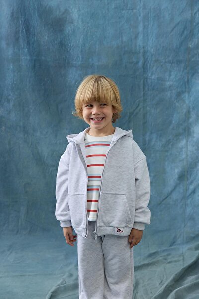 Tics Zippered Sweat Suit - Gray