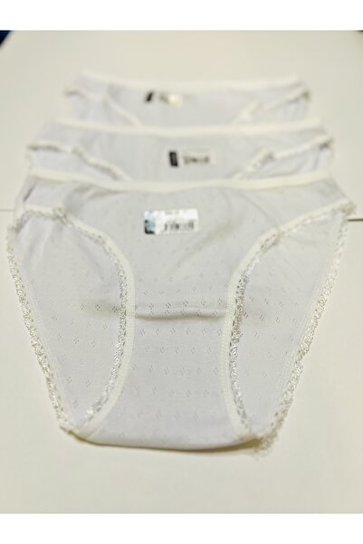 Tutku Marka Kadın Sofia Bikini Jakarlı Külot 3'lü %100 Pamuk