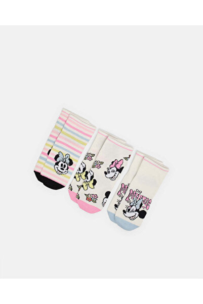 REDTAG جوارب ميني ماوس متنوعة للبنات بطول الكاحل (3 أزواج)