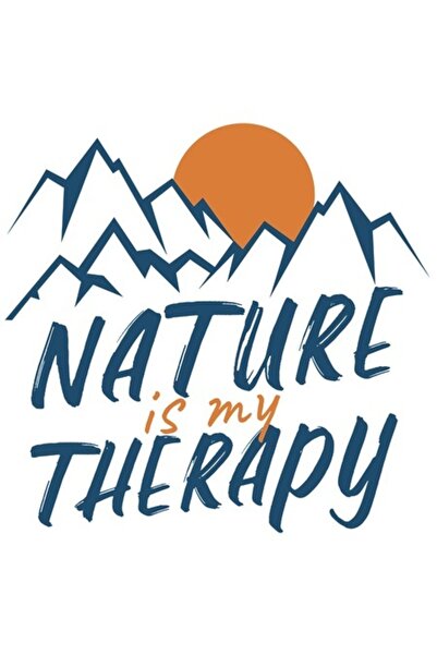 OEM Autocolant „Natura este terapia mea” - Sunset Mountains Camping, vinil PV...