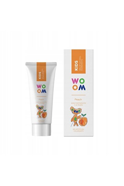 Woom Pastă de dinți pentru copii cu piersici 3-8 ani 50 ml
