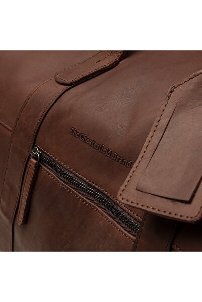 The Chesterfield Brand The Chesterfield Brand unisex travel bag, soft leather, Portsmouth, Dark Brown