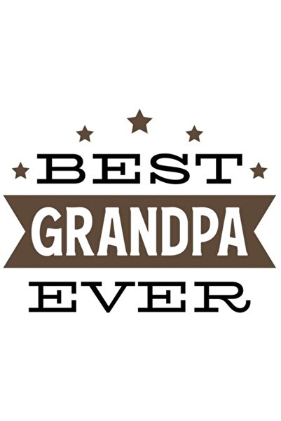 OEM Autocolant cu text colorat „Cel mai bun bunic din toate timpurile”, stele...