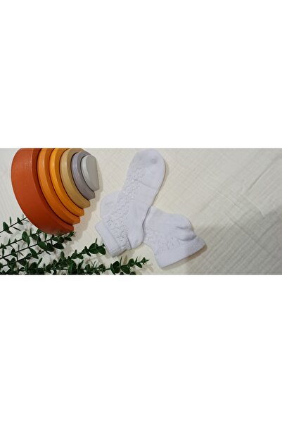 Bebek Meselesi Kadın Tekli File Örgü Bambu Dantelli Babet Çorap