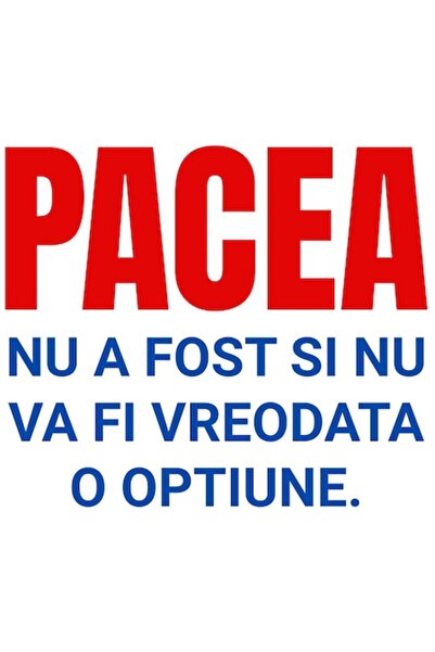 OEM Autocolant colorat din vinil PVC albastru/roșu - „Pacea nu a fost și nu v...