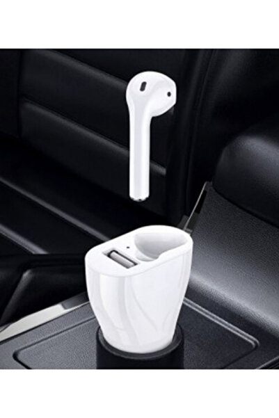 Tai Car charger with wireless headset included, Bluetooth connection, White