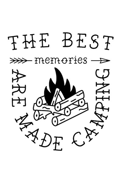 OEM Autocolant cu mesajul „Cele mai bune amintiri se creează în camping”, vin...