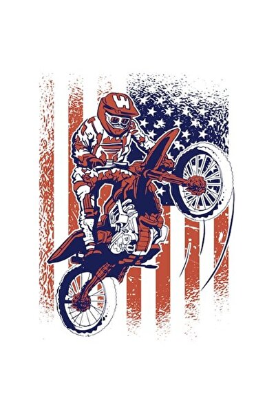 OEM Autocolant pentru motocicletă KTM - Steagul American cu bordură albă, vin...