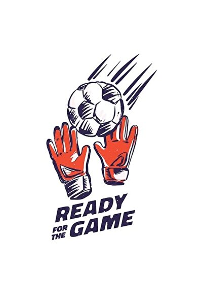 OEM Autocolant „Ready For Game” – Mănuși de portar, Jucător de fotbal, Vinil ...