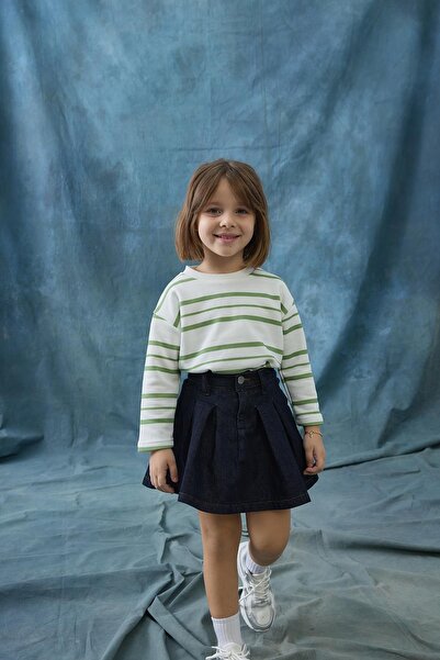 Tics Τζιν πλισέ φούστα - σκούρο μπλε