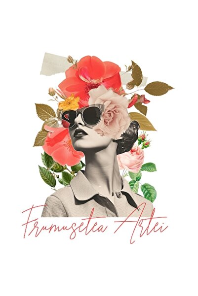 OEM Αυτοκόλλητο αφηρημένης τέχνης – Γυναικείο πρόσωπο με γυαλιά, «Ομορφιά της...