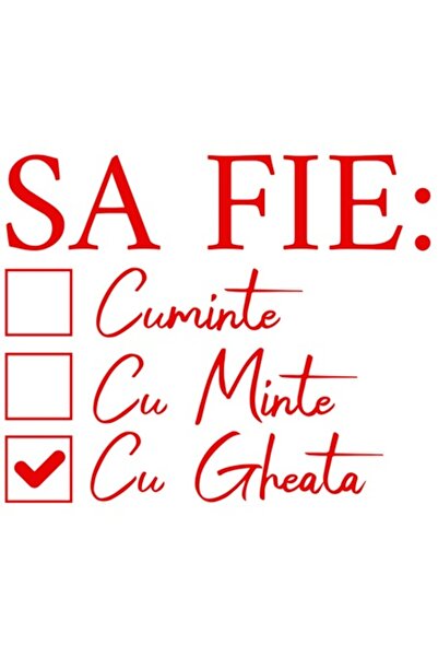 OEM Autocolant amuzant cu listă de cerințe - „Fii bun, fii deștept”, PVC, bor...