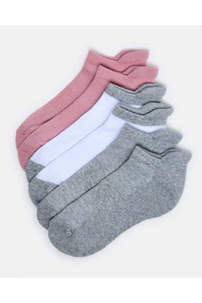 REDTAG جوارب نسائية متنوعة بطول الكاحل (3 أزواج)