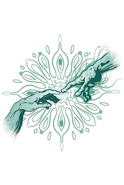 OEM Autocolant personalizat „Degetul lui Dumnezeu” - Abstract, margini albe, ...