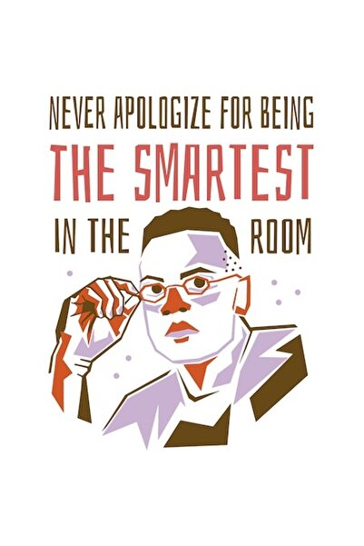 OEM Autocolant - Bărbat cu ochelari, „Nu-ți cere niciodată scuze că ești cel ...