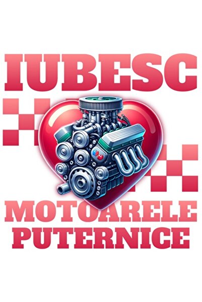 OEM Car Engine Sticker - 'I Love Powerful Engines', White Edges, PVC Vinyl, 2...