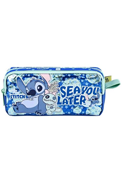 Frocx Stitch Patterned Blue Pencil Case Otto.49171