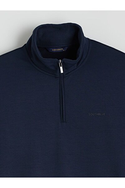 LC Waikiki Ανδρικό φούτερ SOUTHBLUE με φερμουάρ ψηλός λαιμός