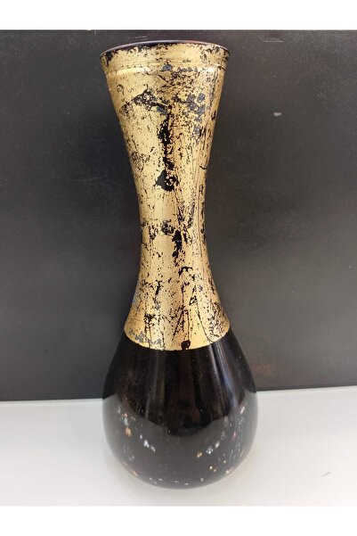 KARAALP ELEKTRİK dekoratif vazo çiçelik siyah renk