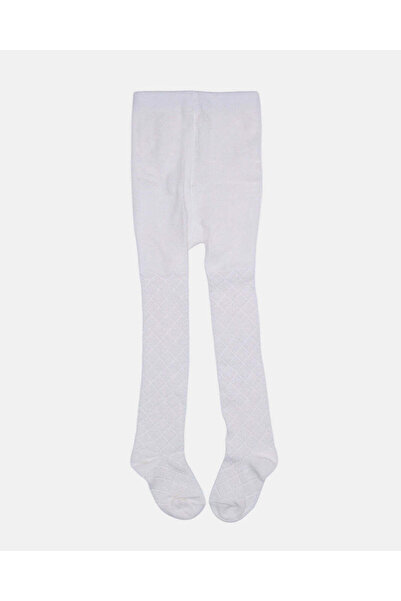 REDTAG جوارب طويلة من الجاكار باللون الأبيض للبنات الرضع