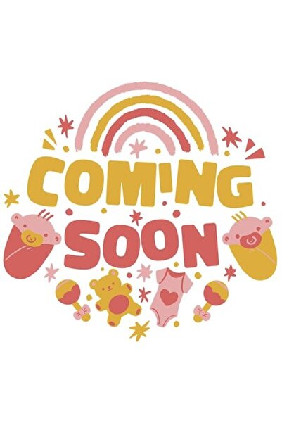 OEM Autocolant curcubeu „Coming Soon” (text în engleză), bordură albă, vinil ...