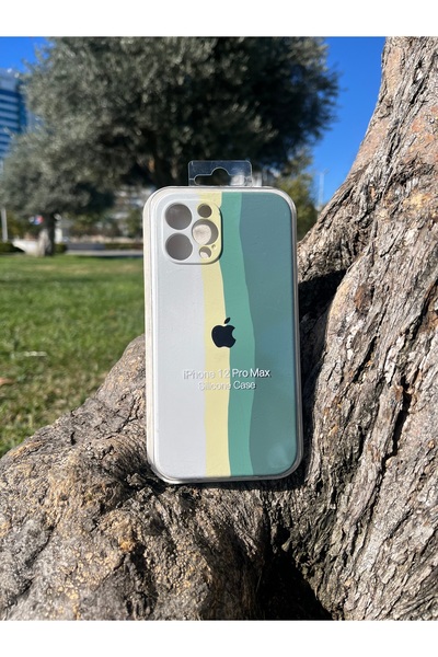 Jetmobil iPhone 12 Pro Max Compatible Logo Rainbow Case