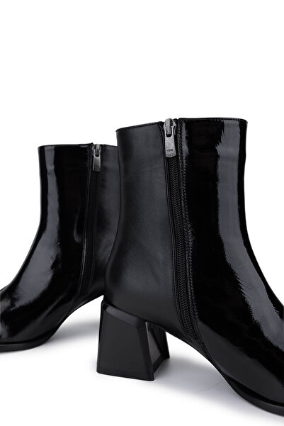 Tamer Tanca Kadın Hakiki Deri Siyah Topuklu Bot