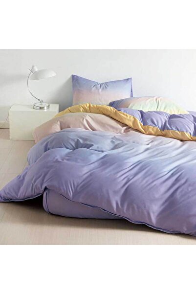 Patul Lenjerie de Pat, Bumbac Satinat, Pucioasa, 2 Persoane, Pat Dublu, 4 Piese