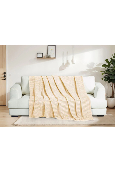 Myevilla Soft Textured Serra Pattern Plush Sofa Cover 180X220 cm