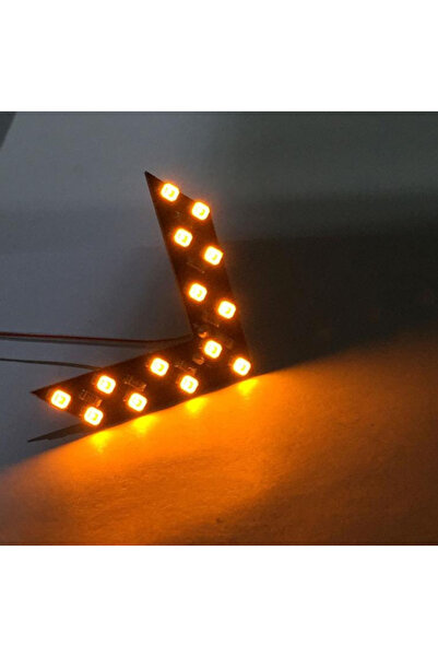 China Set of 2 Yellow LED arrow mirror turn signals 12V car tuning