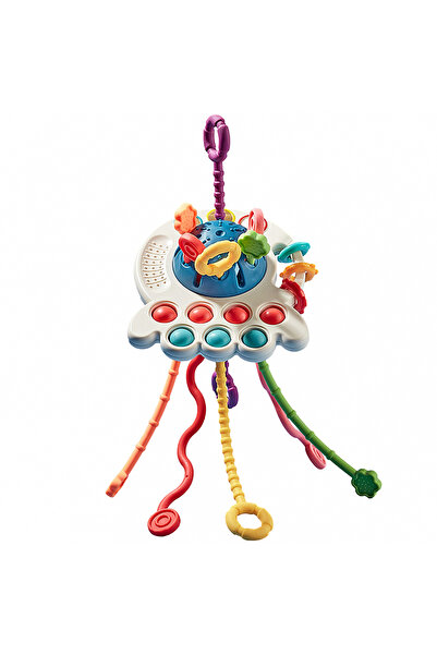 Krista Jucărie senzorială UFO 4 în 1 pentru dentiție și dezvoltare, pentru bebeluși